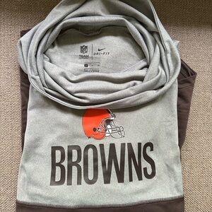 Nike Cleveland Browns Dri-FIT Gray and Brown Hoodie